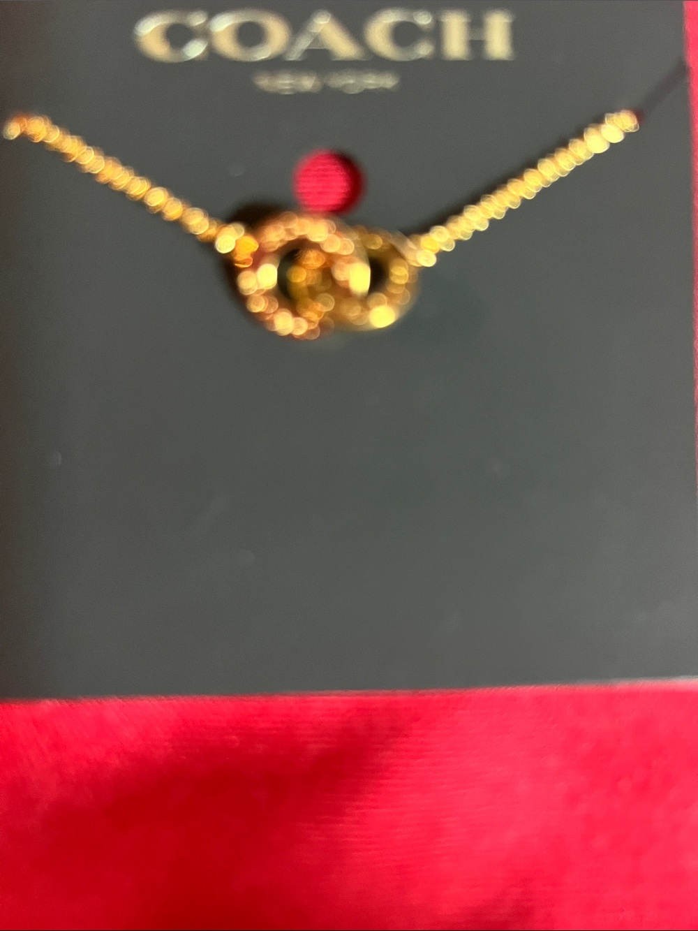 COACH Gold Knot Pendant Necklace